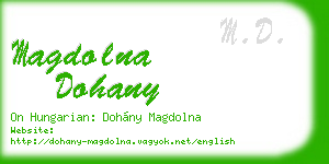 magdolna dohany business card